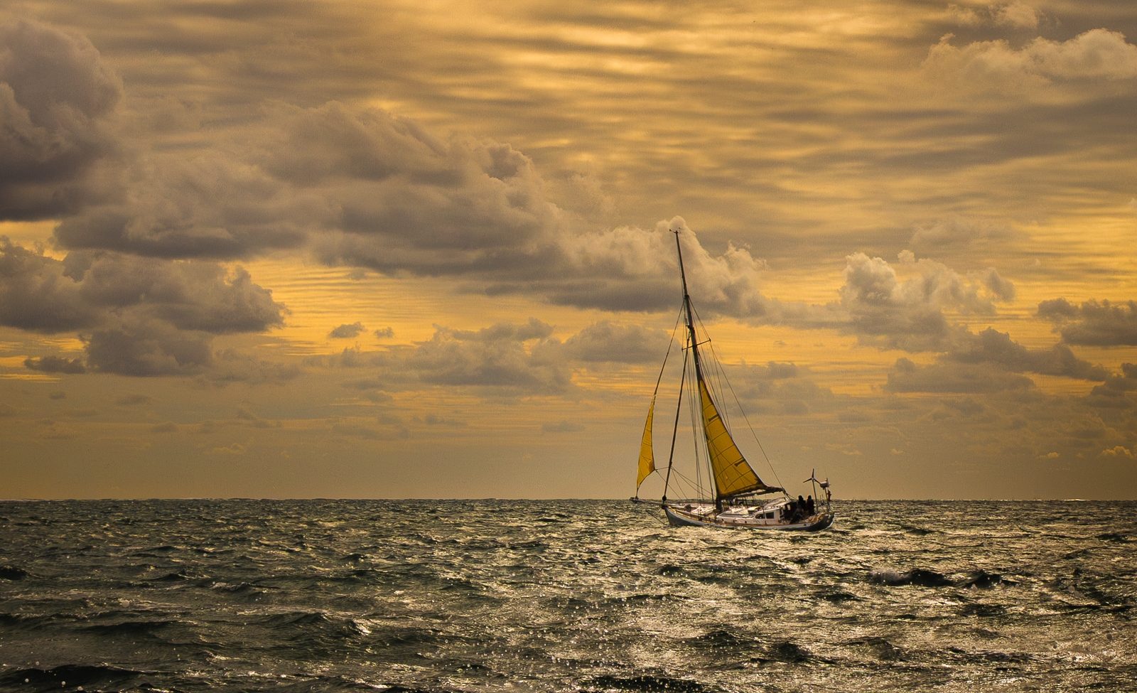 Late evening sail by Christine Dixon